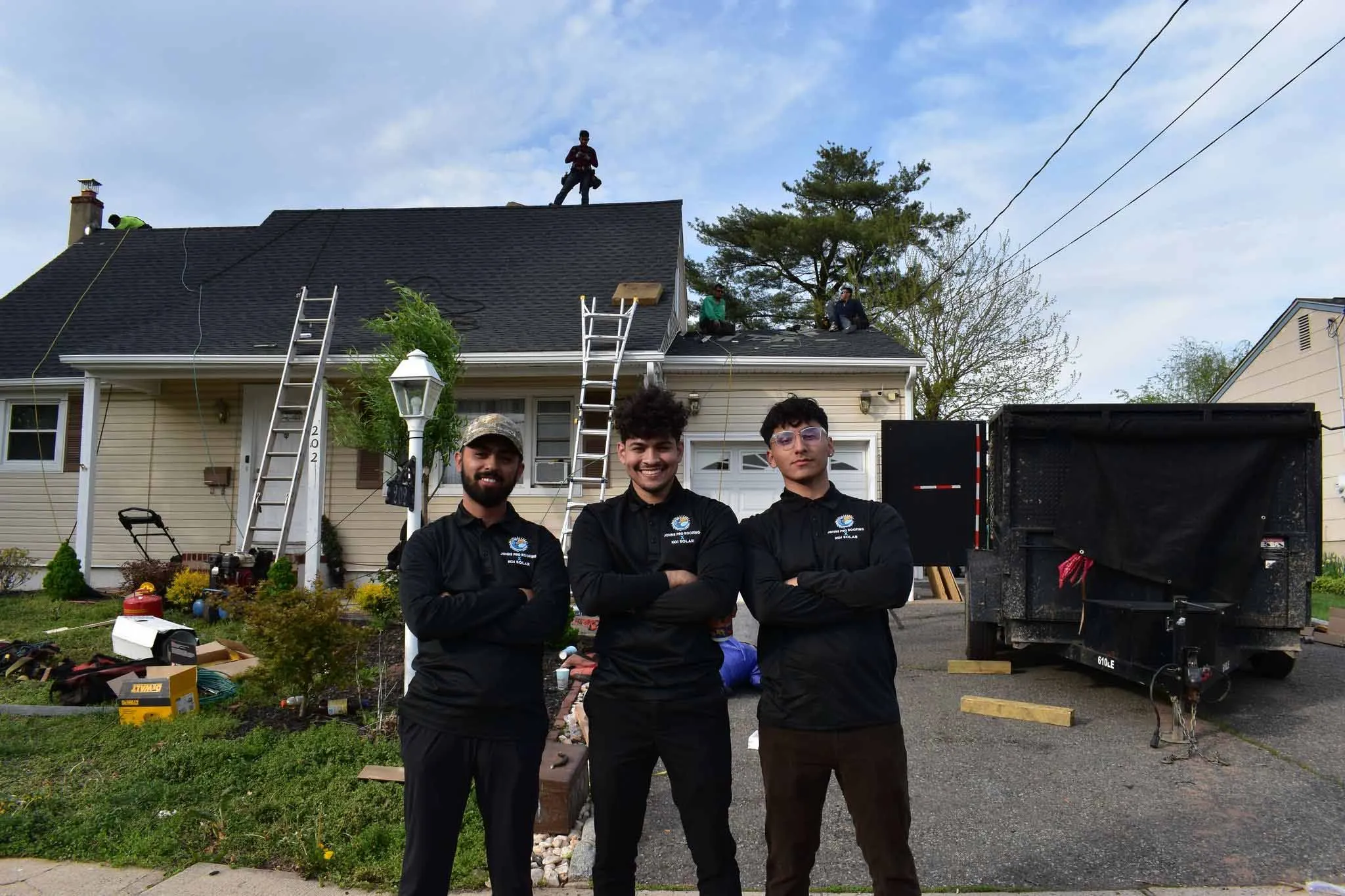 The Koi Roofing and Solar team